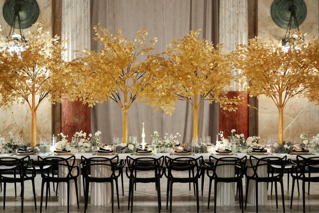 Featured photo from Celebrate This Black and Gold Wedding at The Station with Luxe Decor and Elevated Dining
