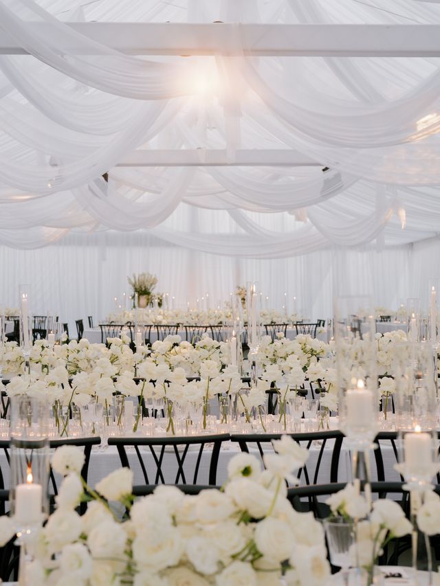 Featured photo from A Dreamy Palm Springs Celebration with All-White Florals, Garden Romance, and a Chic Draped Tent Reception