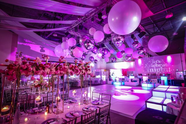 Featured photo from Celebrate This Glamorous Bat Mitzvah in Ardsley with Metallic Florals and Electric Pink Lighting