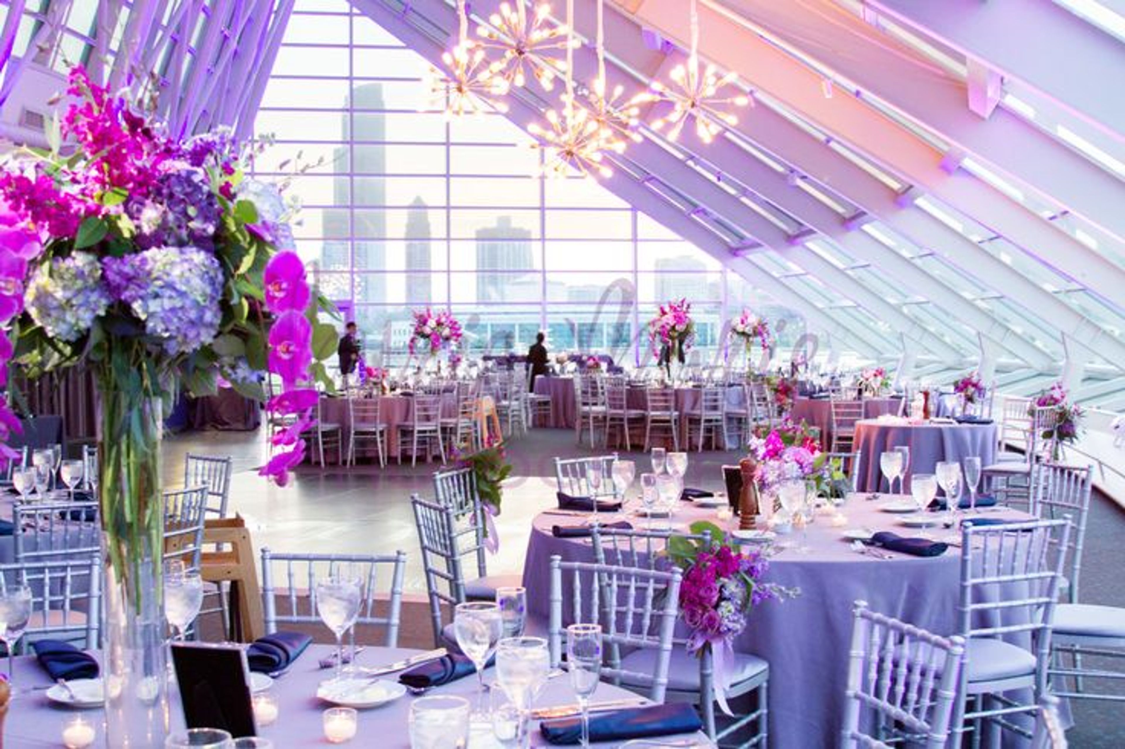 Daniel F. and Ada L. Rice Solarium, an event space at Adler Planetarium