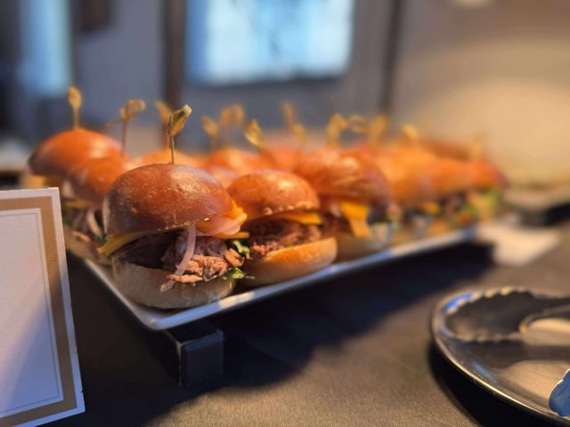 Featured photo from Sliders, Stuffed Mushrooms & Spring Rolls: A Flavor-Packed Lunch by On The Roll Catering in San Francisco