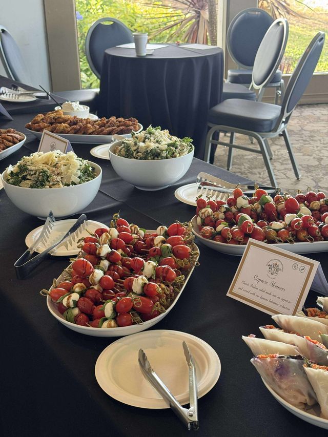 Featured photo from We’re Obsessed With This Perfectly Catered Lunch Featuring Caprese Skewers by On The Roll in San Francisco