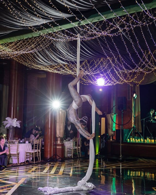 Featured photo from Celebrate This Glamorous 1920s-Inspired Wedding with Aerial Performers and Art Deco Details