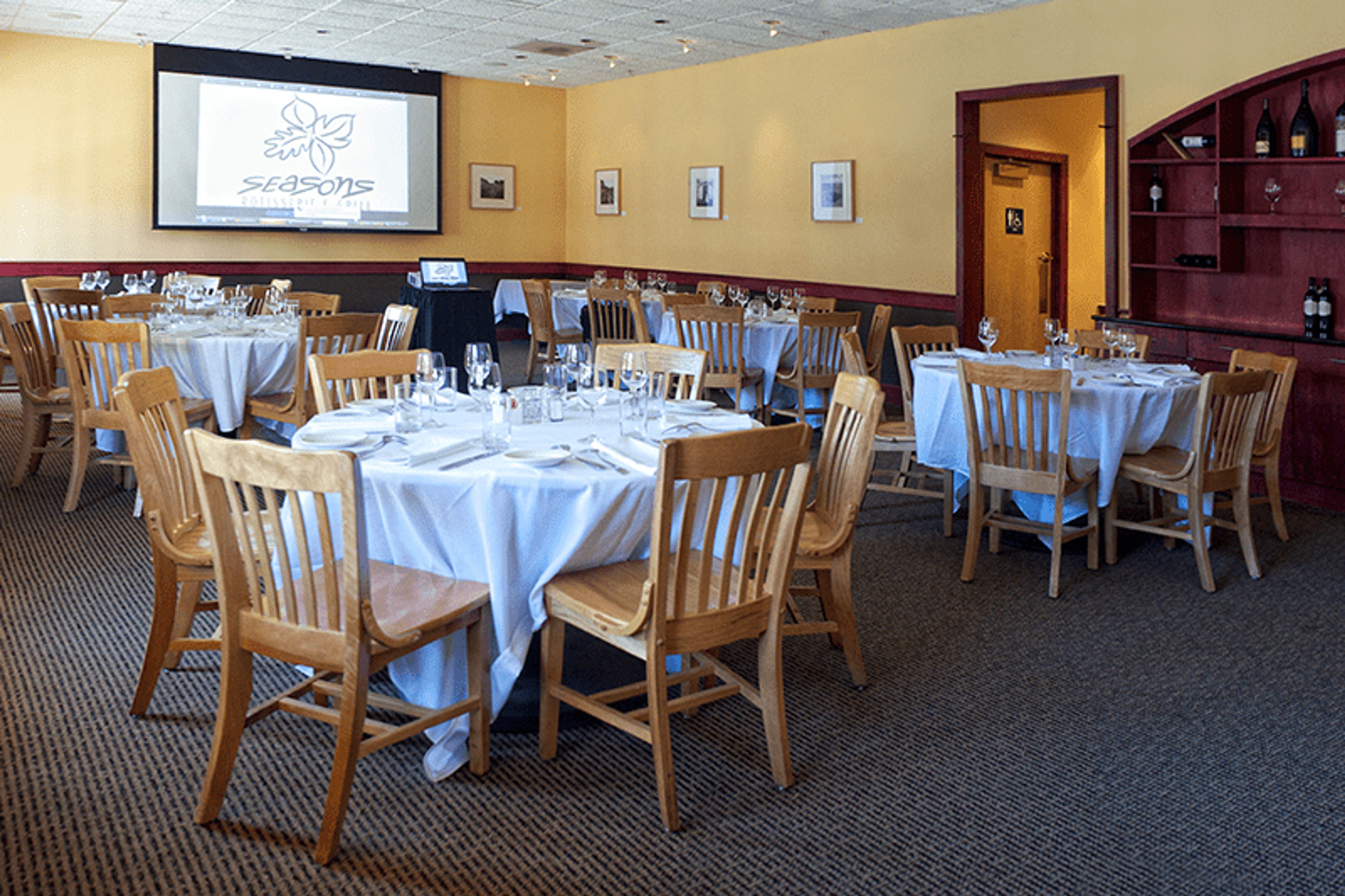 Magnum Room, an event space at Seasons Rotisserie & Grill