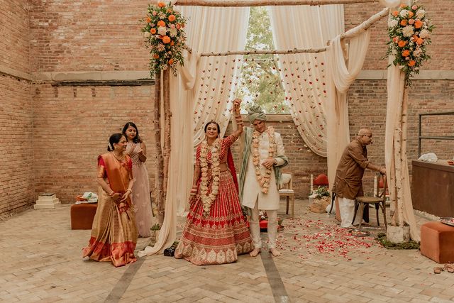 Featured photo from This Chicago South Asian Wedding With String Lights and Romantic Loft Interiors Was Meant To Be