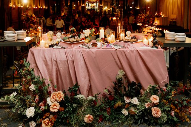 Featured photo from Revel in This Bold Autumn Wedding with Gilded Touches and Rich Blooms at Palmer House Hilton