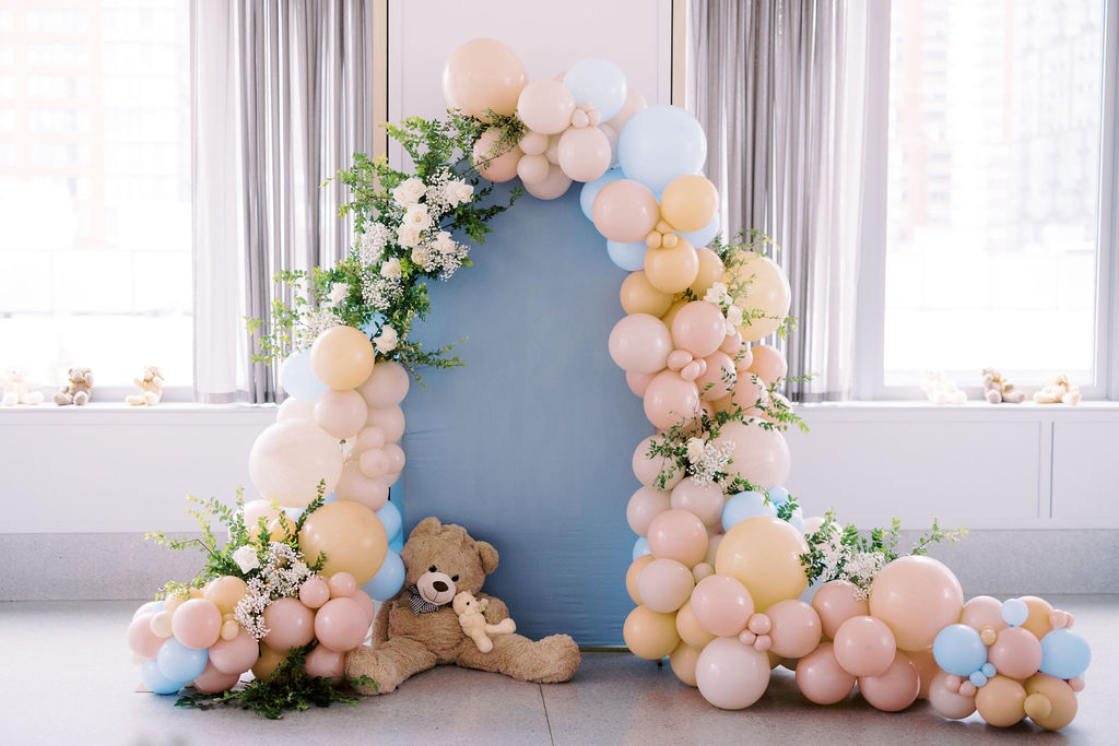 Featured photo from A Celebration of New Beginnings with Soft Florals and Plush Bears