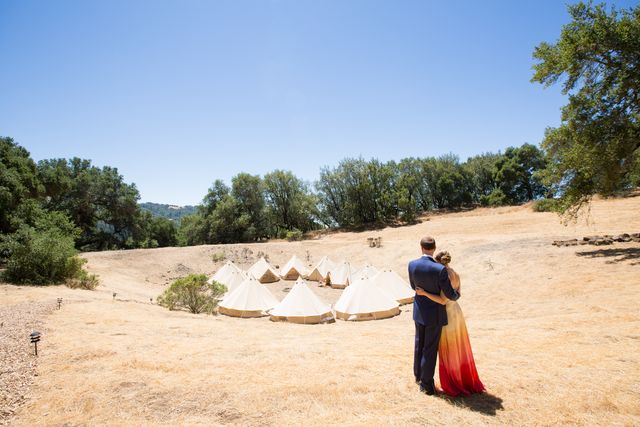 Featured photo from Glamping at this colorful mountain wedding in Sonoma.