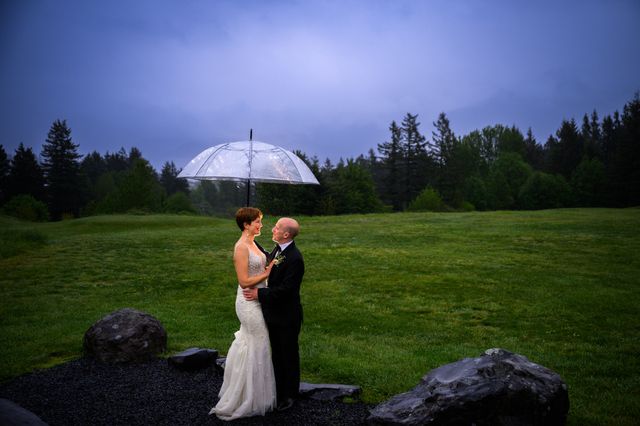 Featured photo from Celebrate This Outdoor Spring Wedding with Rustic Style and a Cozy Bonfire at Skamania Lodge