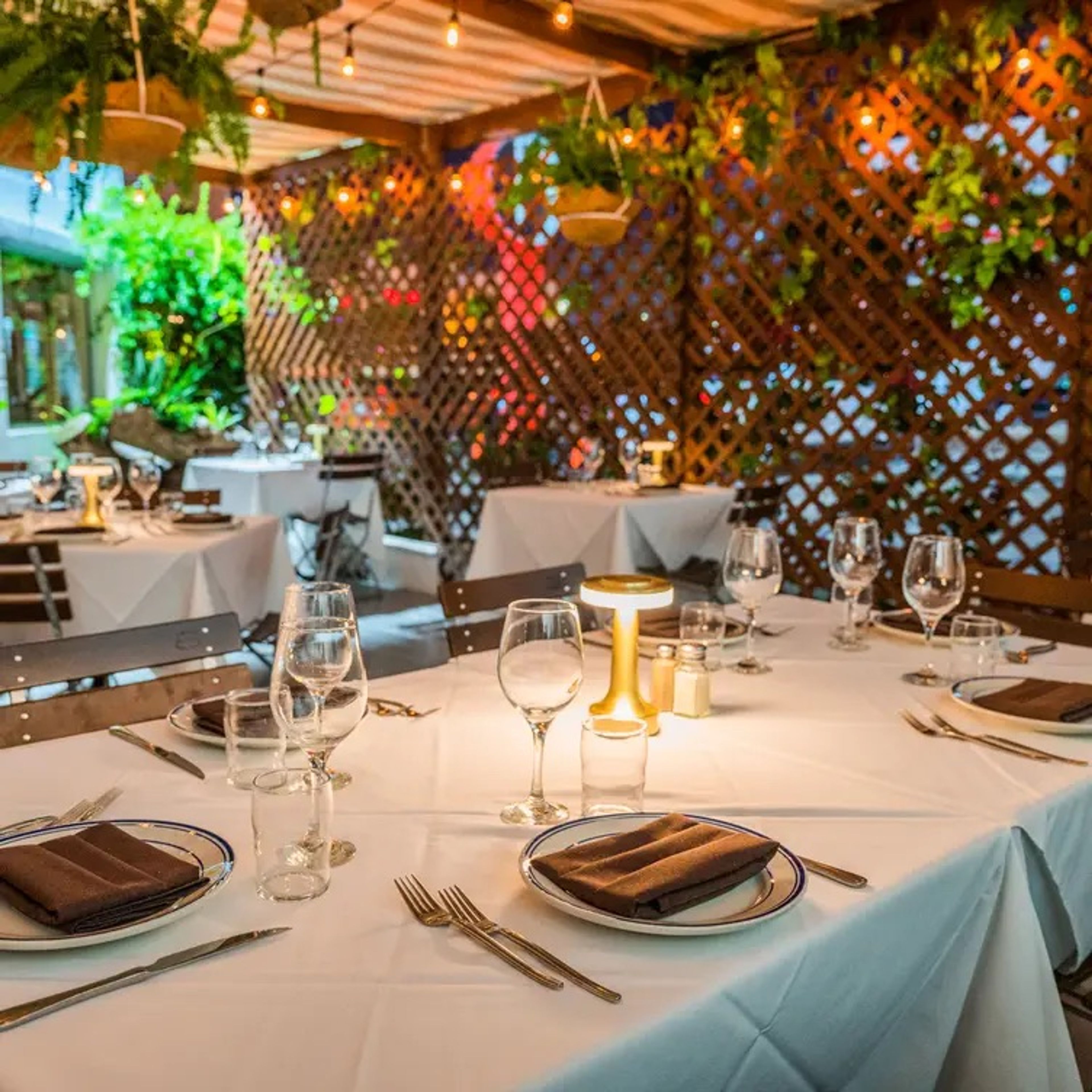 Outdoor covered Terrace, an event space at Osteria miami