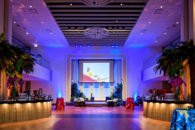 Featured photo from Inside This Chic Ballroom Anniversary Party in Chicago Featuring Luau Details and Vibrant Tropical Florals
