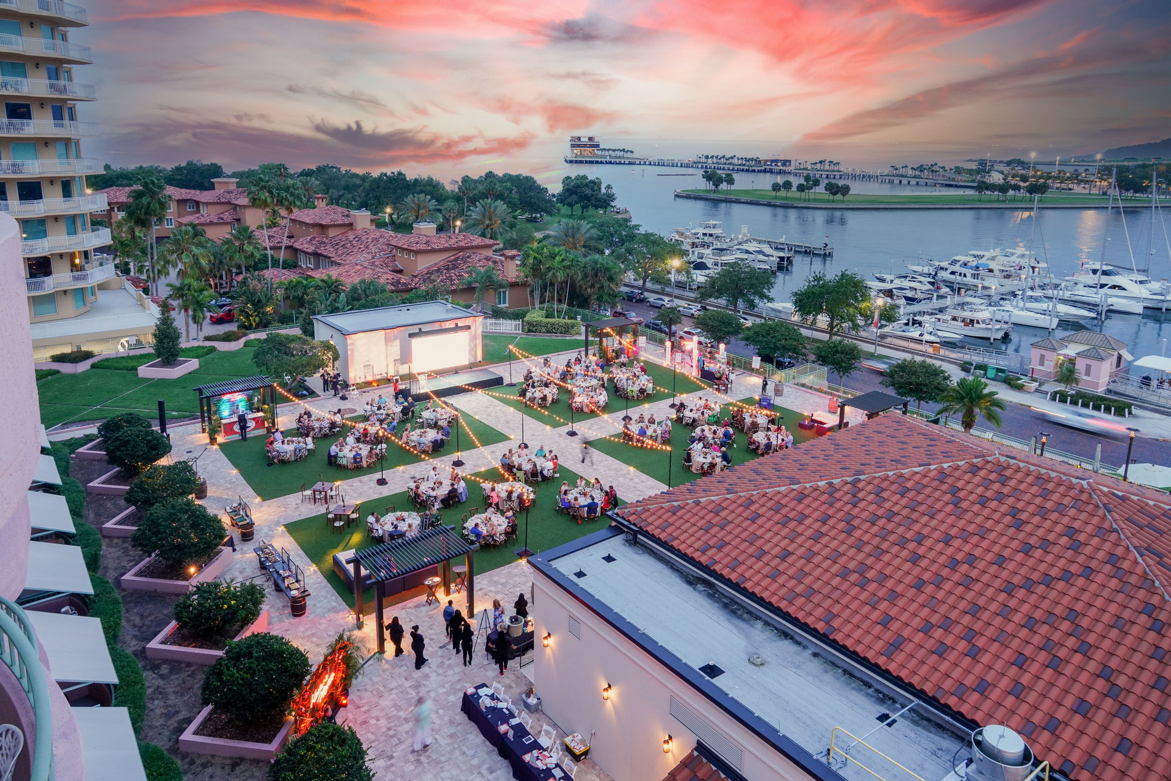 Bayview Terrace, an event space at The Vinoy Resort & Golf Club, Autograph Collection
