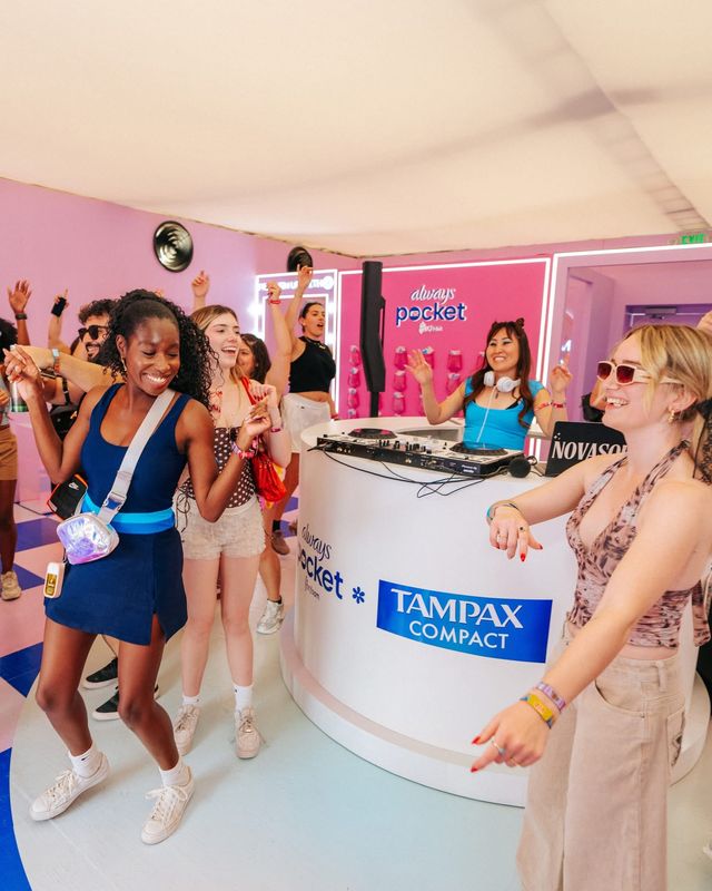 Featured photo from Tampax booth @ Coachella 2025