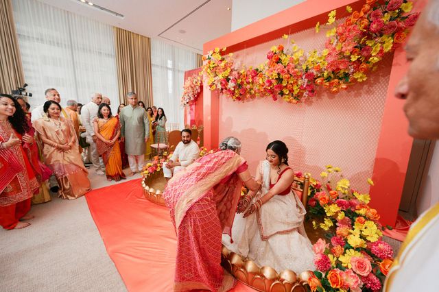 Featured photo from Experience This Ballroom Wedding in Philadelphia with Colorful Ceremony Backdrops and Intricate Mehndi Details