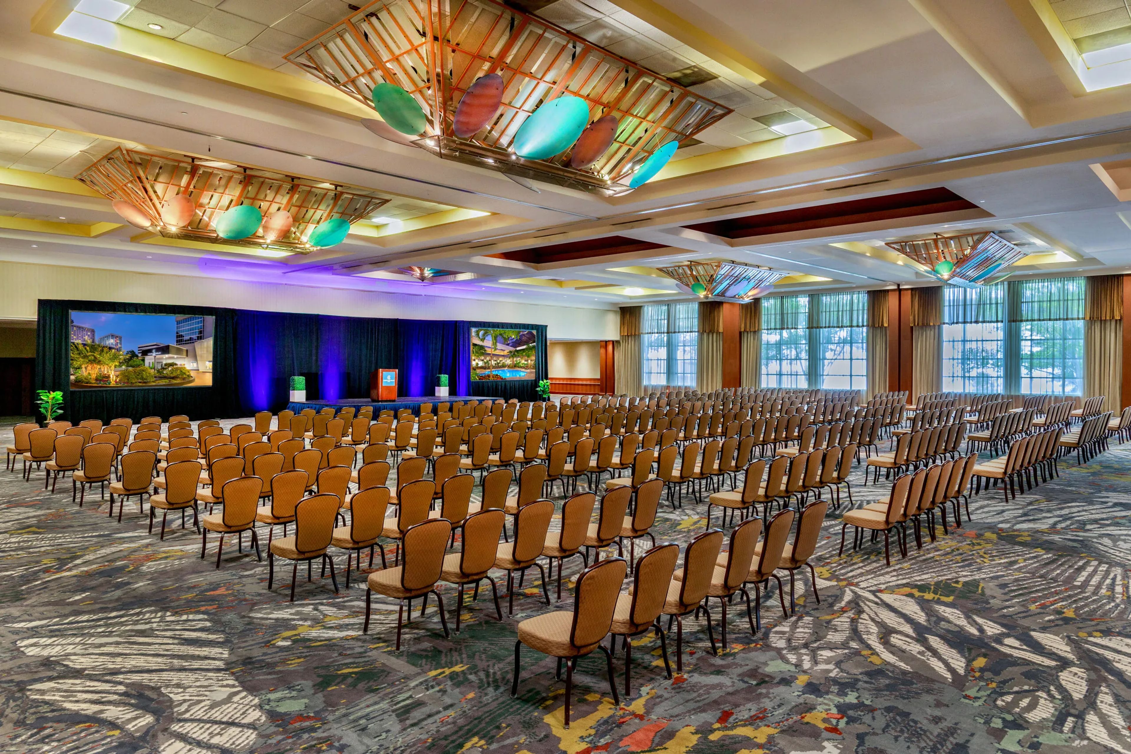 Georgia Hall, an event space at Courtland Grand Hotel