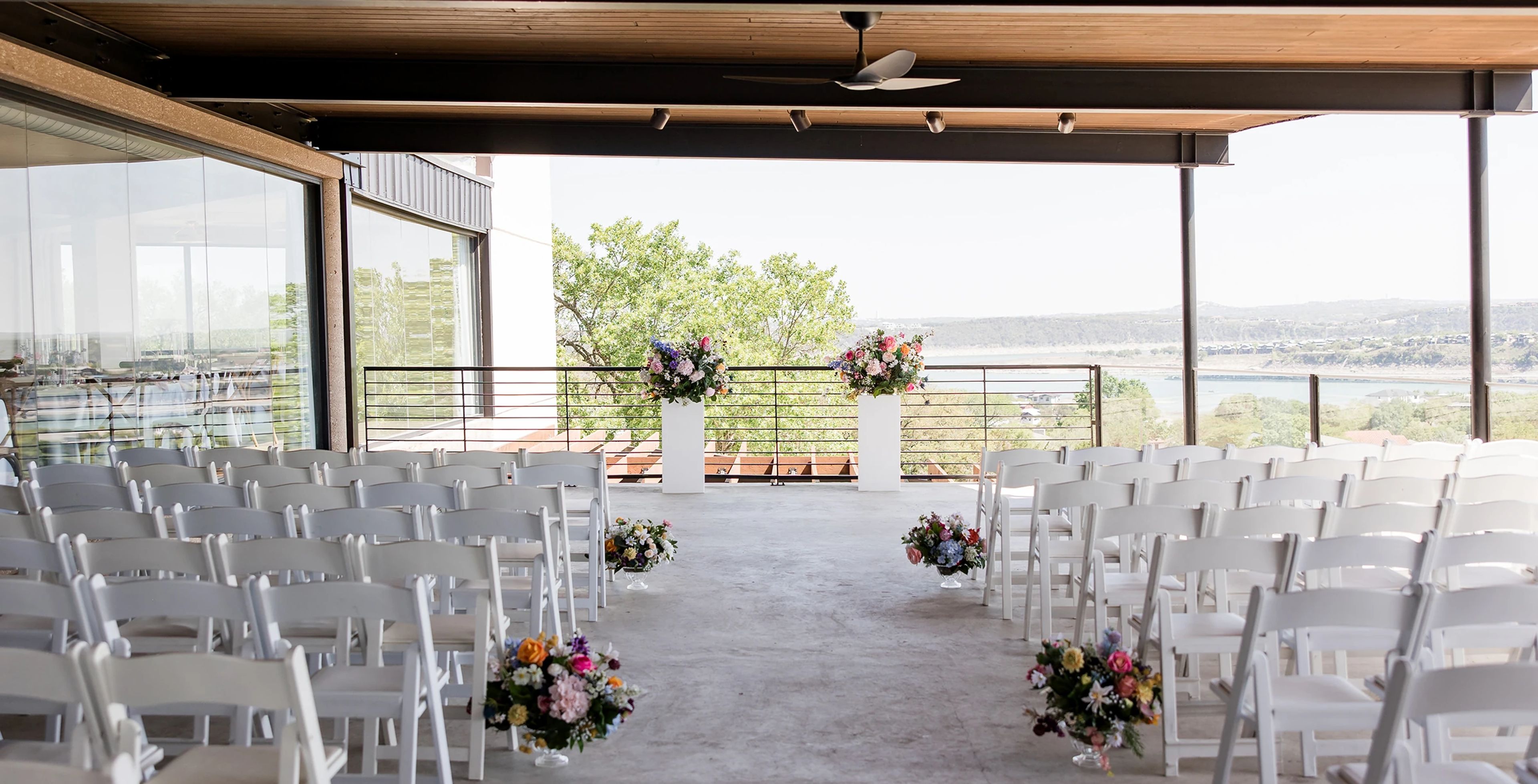 Covered Terrace, an event space at The Terrace at Highland Lakes