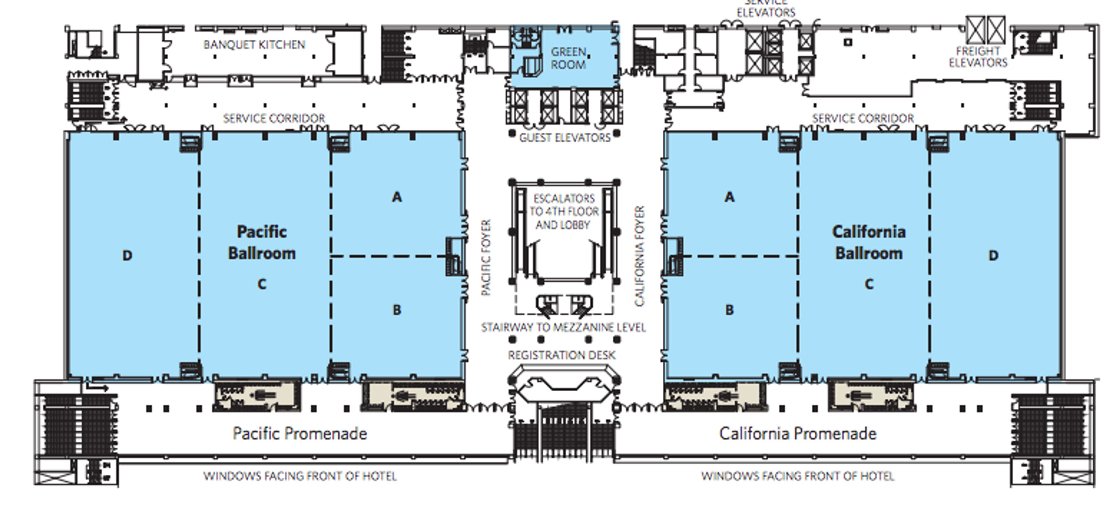Pacific & California Ballrooms, an event space at Hilton Anaheim