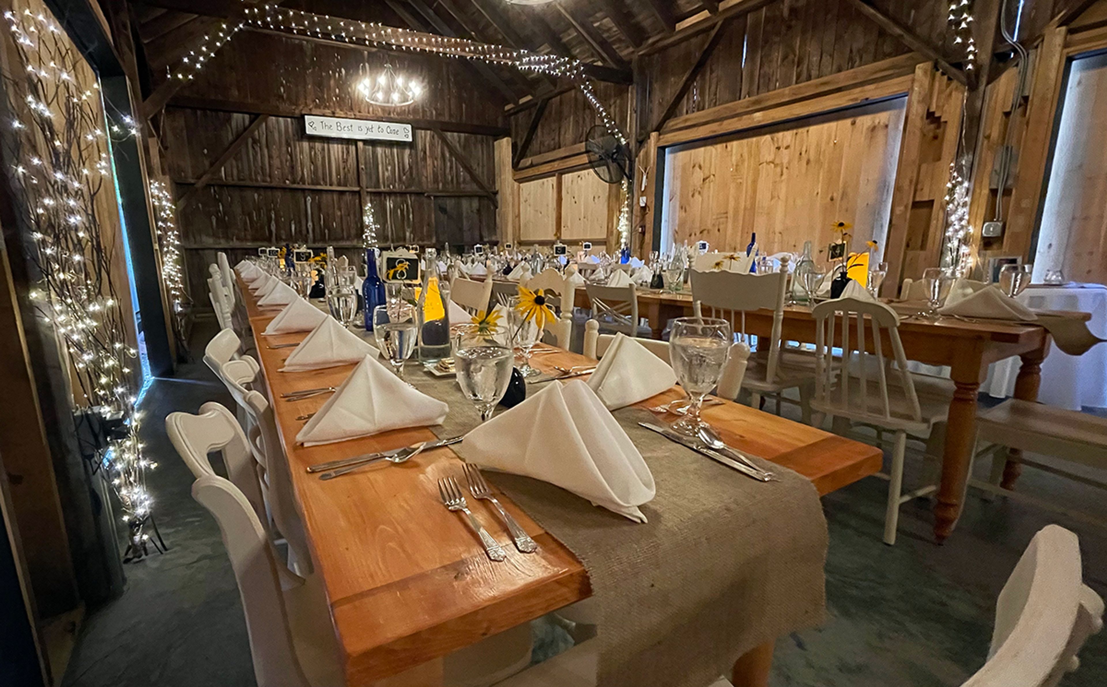 1880 Wedding Barn, an event space at Phineas Swann Bed & Breakfast Inn