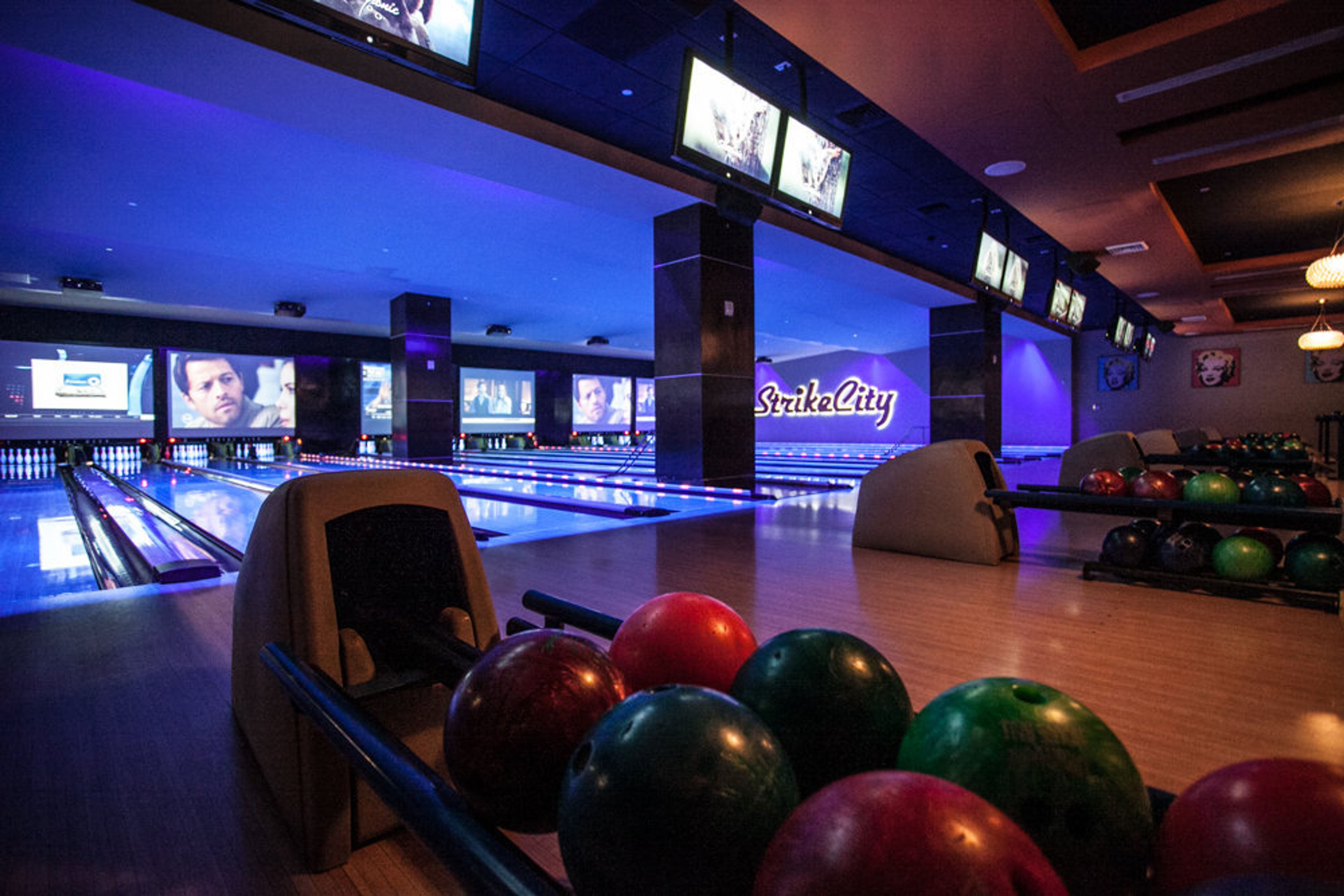 Main Lanes, an event space at Strike City Charlotte