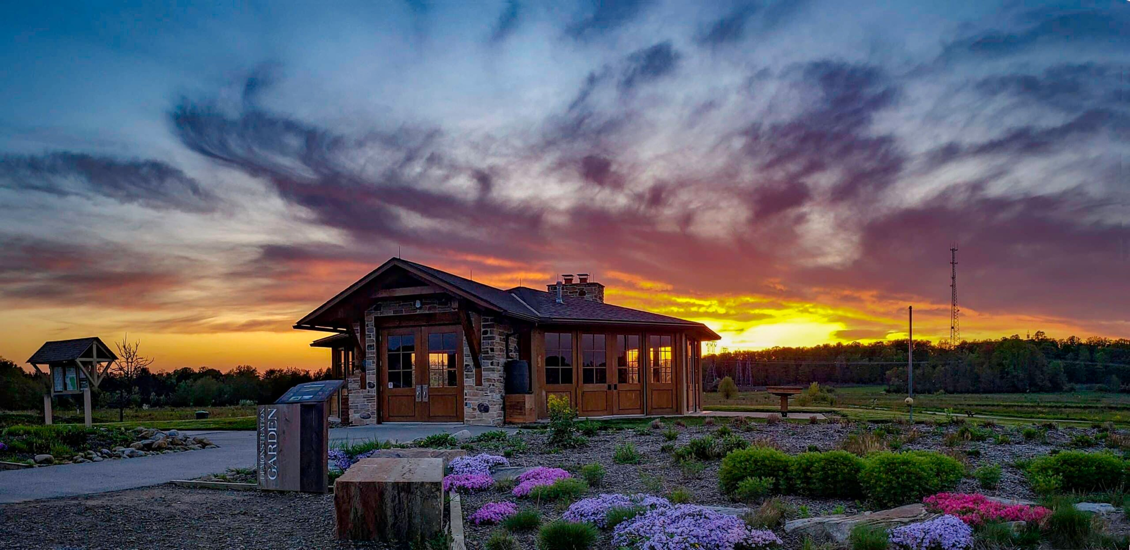 Katydid Lodge, an event space at Frohring Meadows, Geauga Park District
