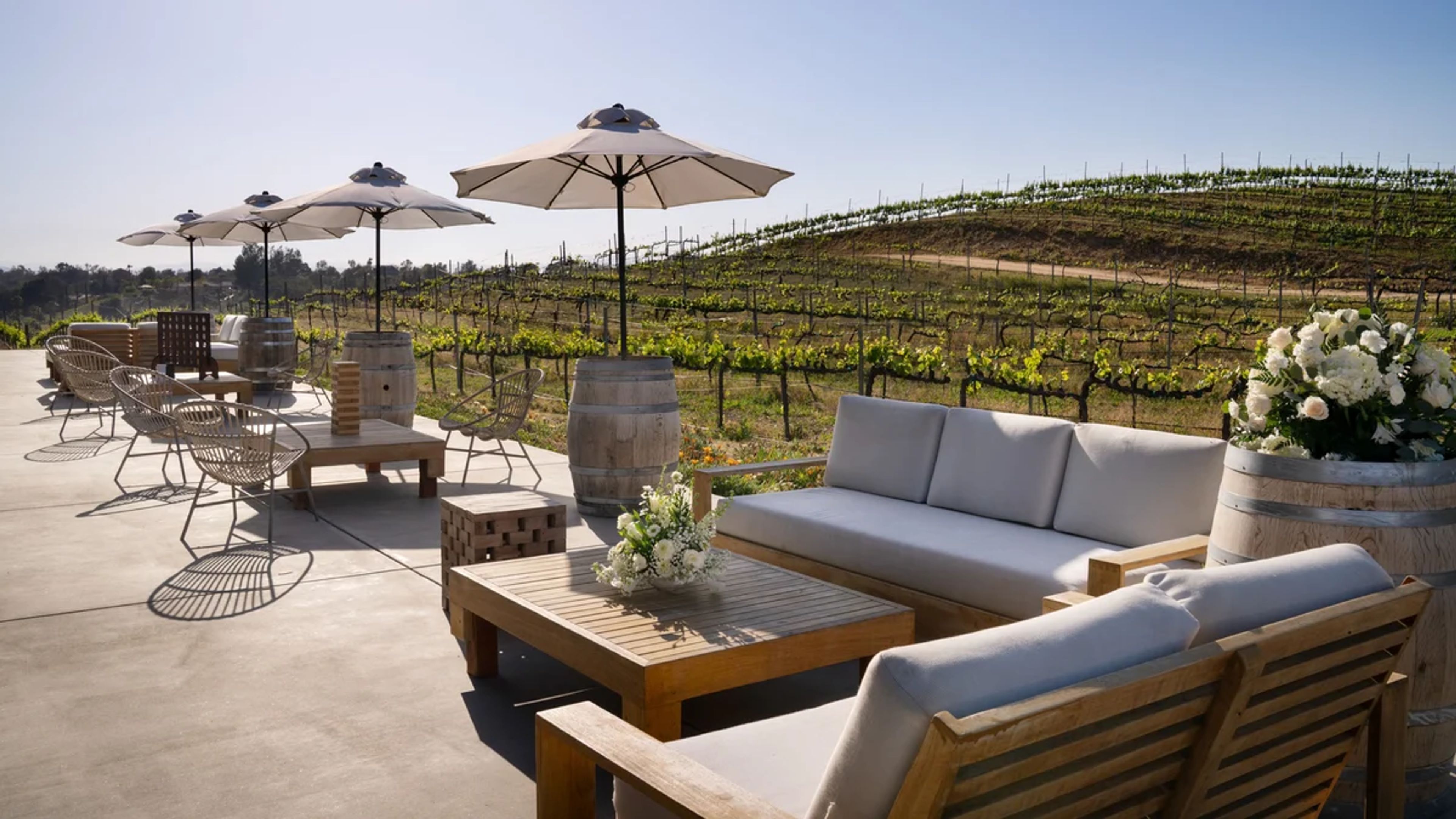 Patio / Alfresco Lounge, an event space at Danza del Sol Winery by Wedgewood Weddings