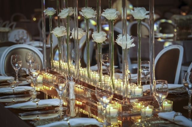 Featured photo from Glamorous, Modern White and Gold Wedding