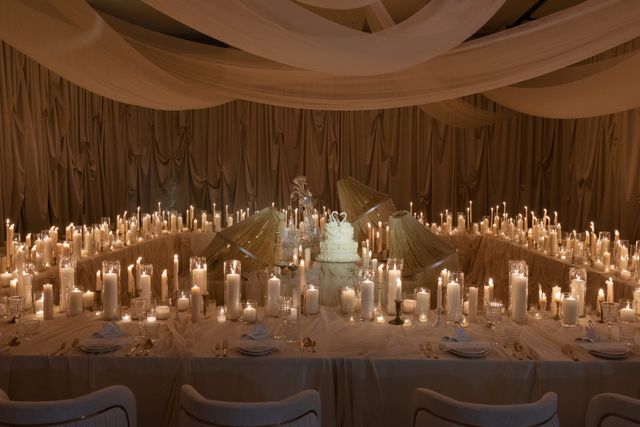 Featured photo from Experience This Ravel Events Wedding with Mirrored Dining Tables and Layered Textiles