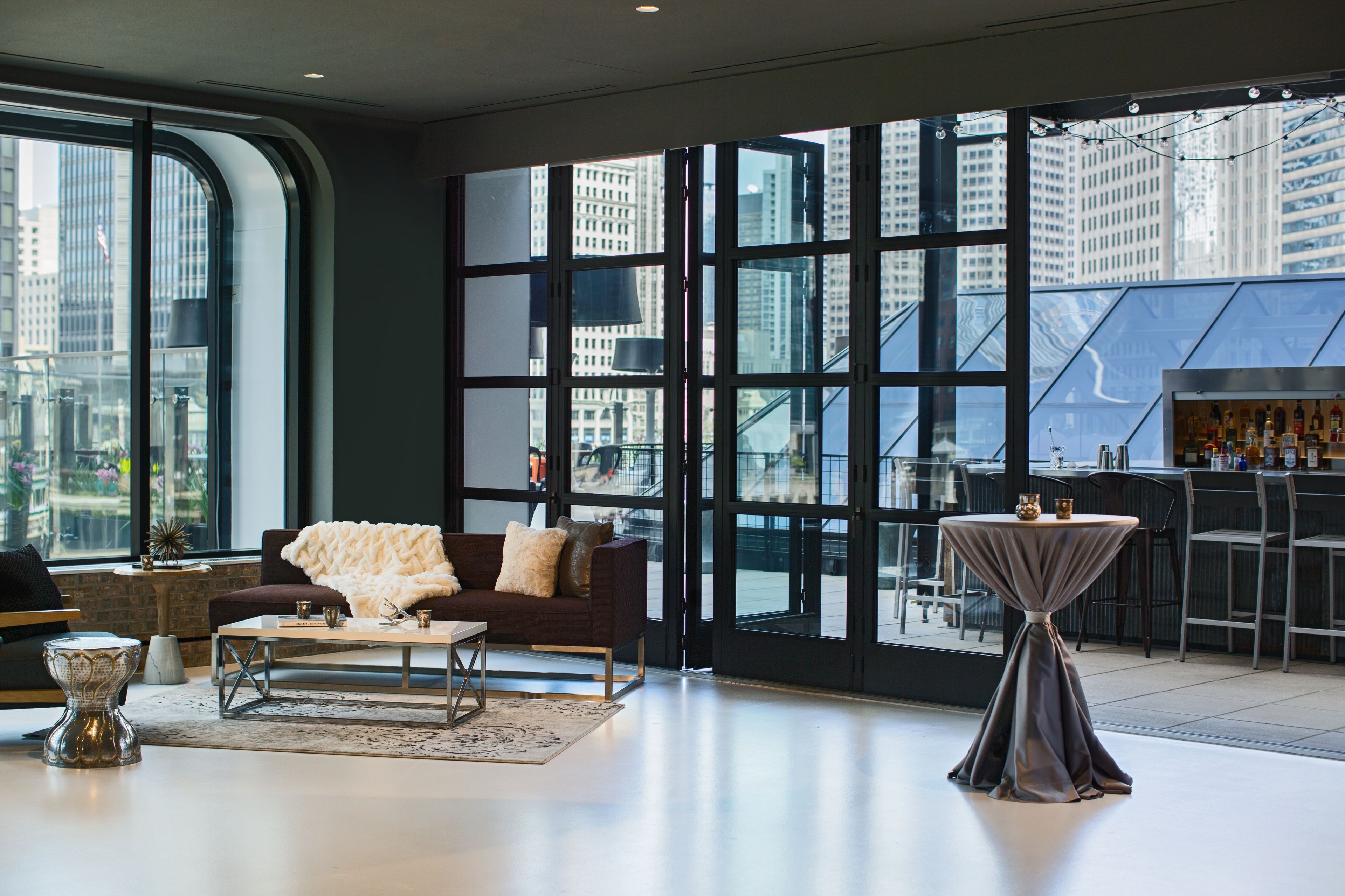 Urban Blue, an event space at Raised | An Urban Rooftop Bar