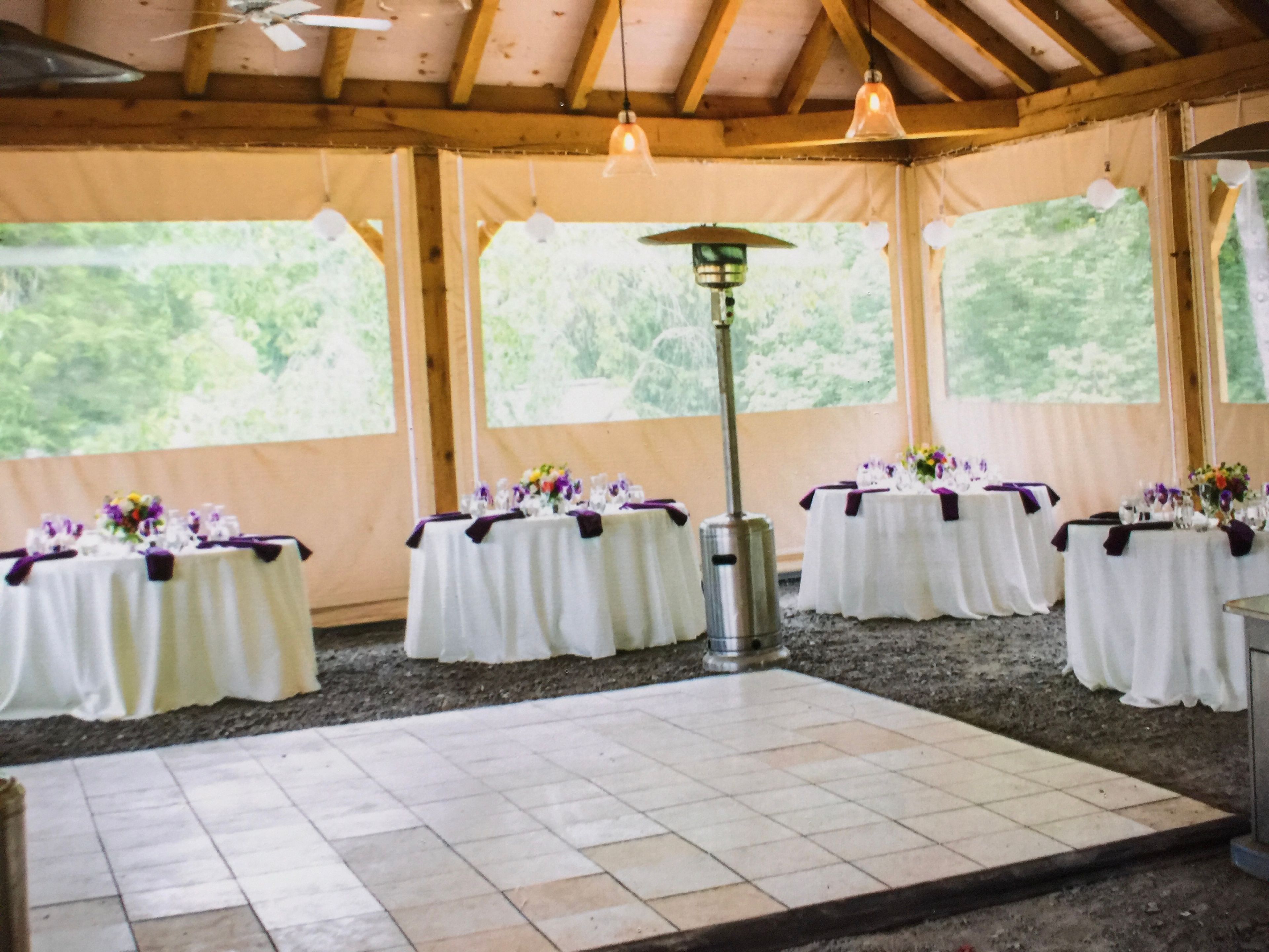 The Piazza Pavilion, an event space at Basignani Winery