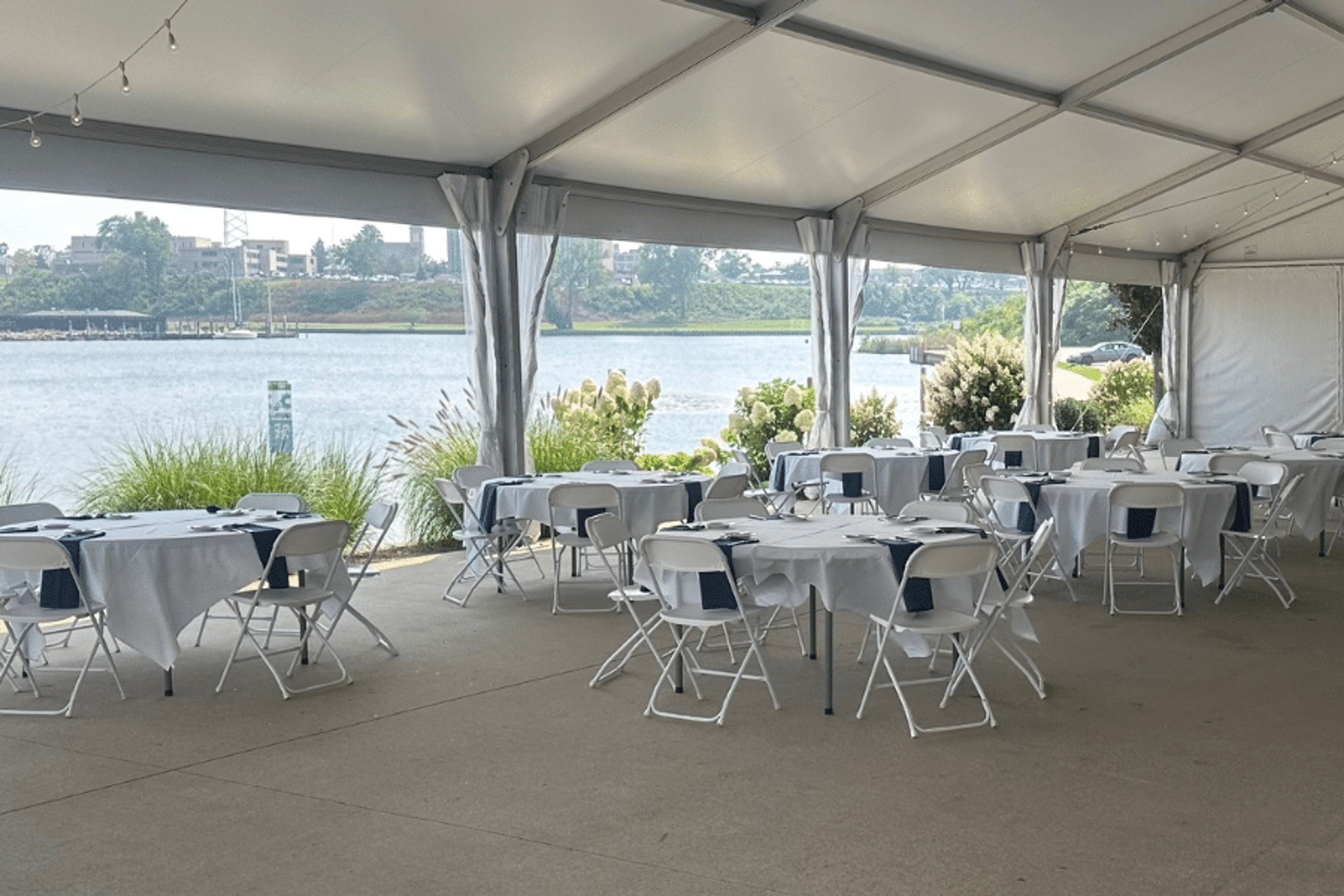 Riverside Tent, an event space at The Inn At Harbor Shores