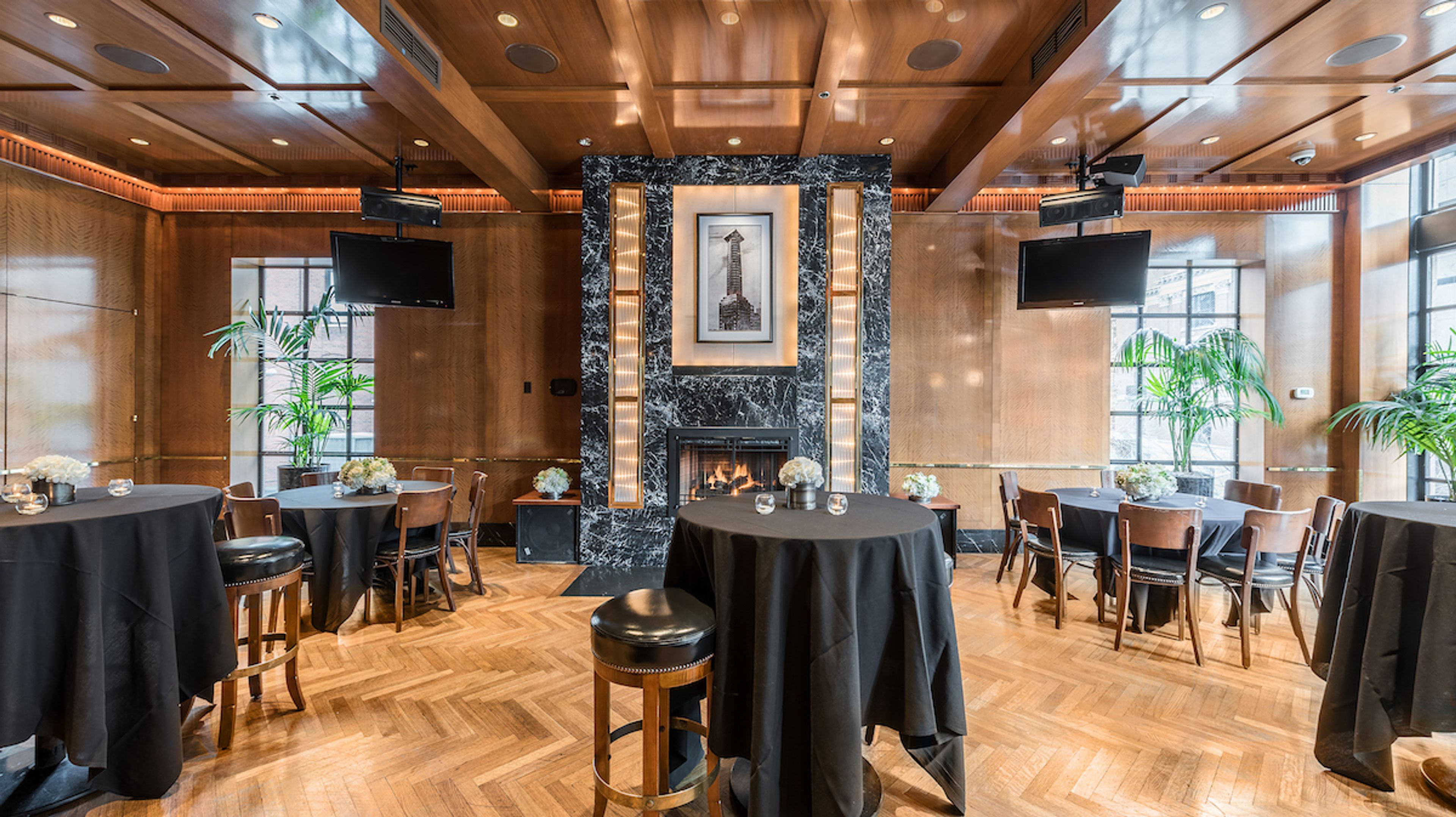 Fireplace Room, an event space at LUXBAR