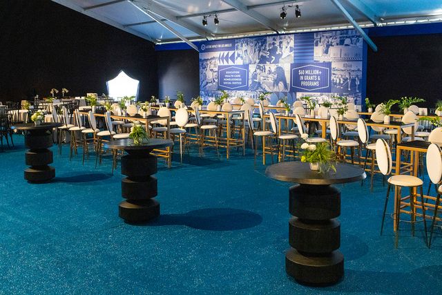 Featured photo from Revel in This Immersive Gala Framed by Blue-Hued Design and Layered Floral Accents at Dodger Stadium
