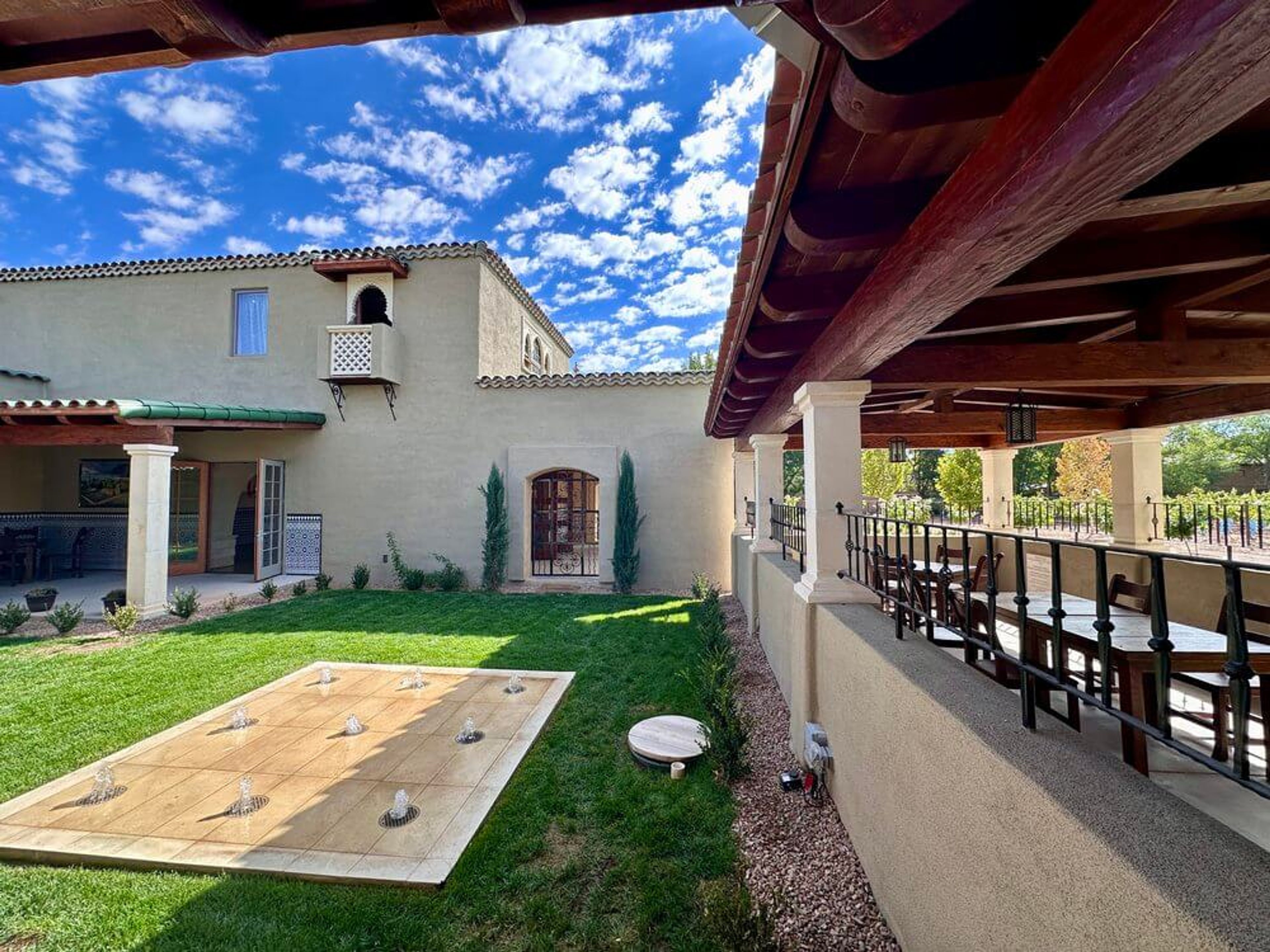 Courtyard of the Philosophers, an event space at Casa Rondena Winery