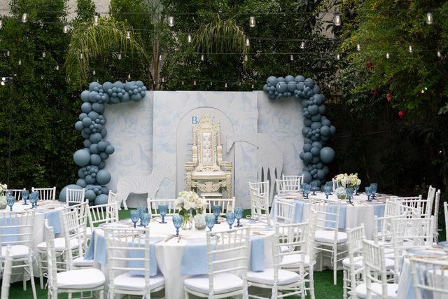Featured photo from A Los Angeles Bris Designed with Crisp White Furnishings and Serene Blue Décor