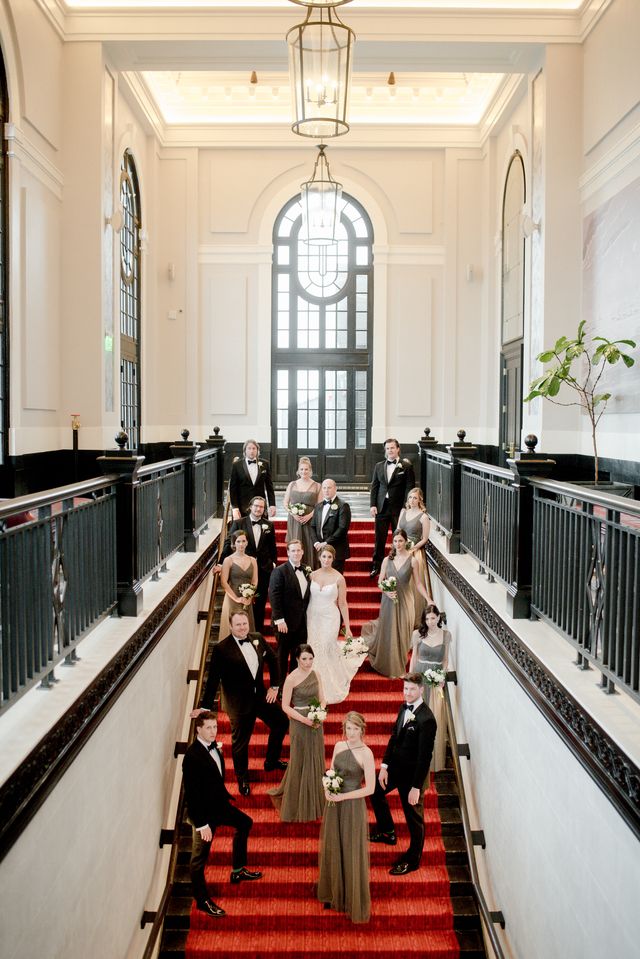 Featured photo from Glam Winter Wedding at Baltimore Library
