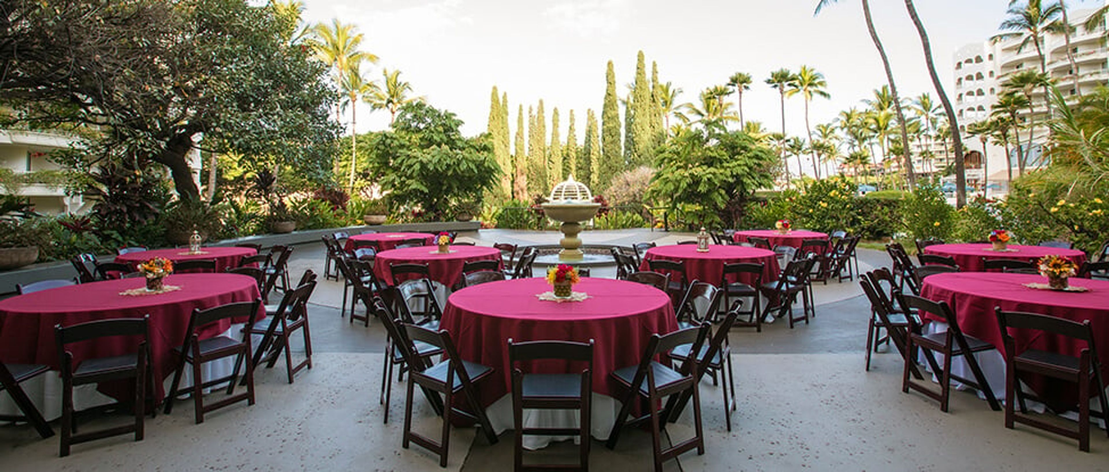 Royal Fountain Terrace, an event space at Fairmont Kea Lani