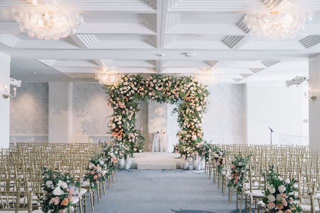 Featured photo from Experience This Santa Monica Wedding with Bloom-Filled Ceremony Décor and Timeless Ballroom Style