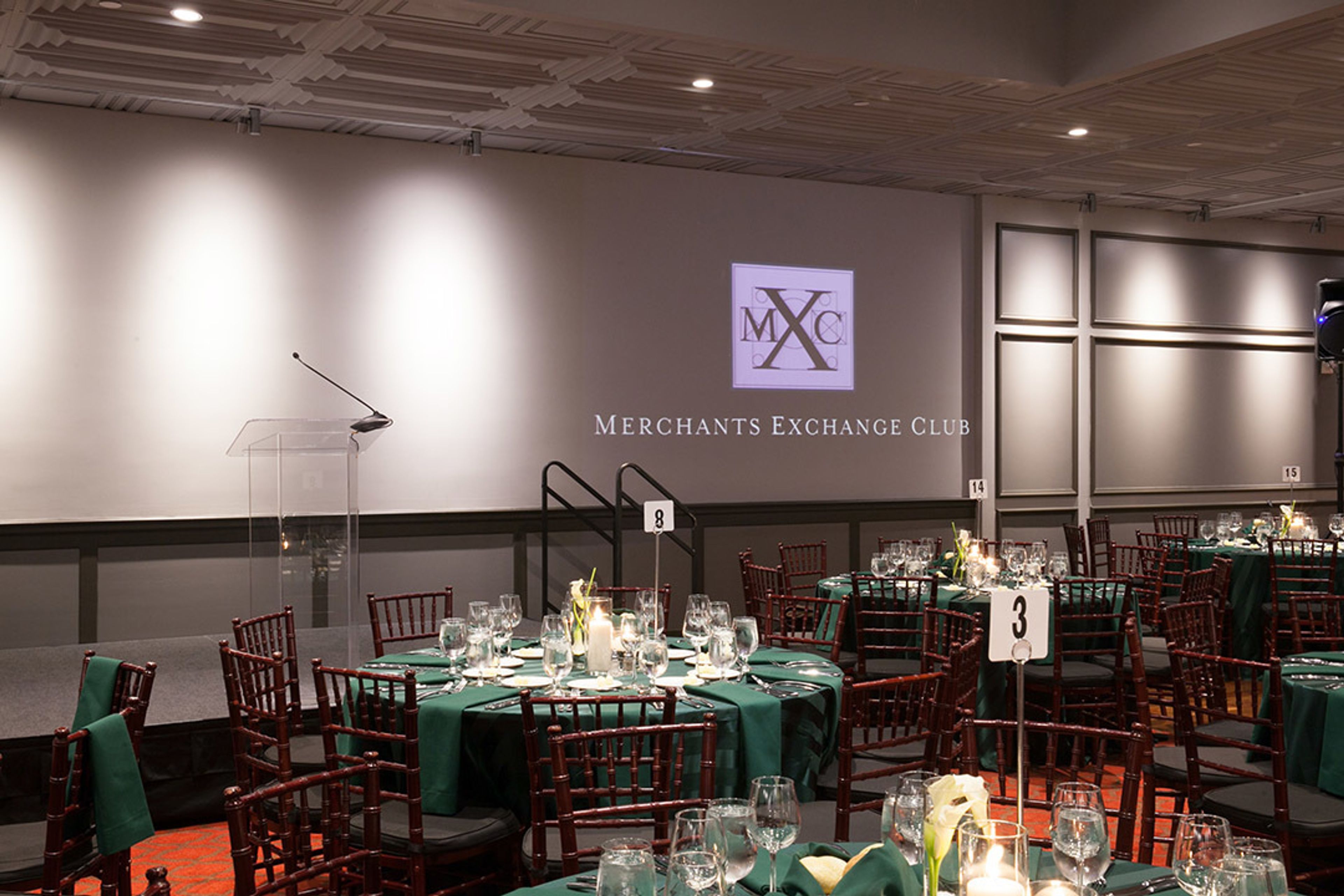 The Merchants Exchange Club, an event space at Merchants Exchange Club