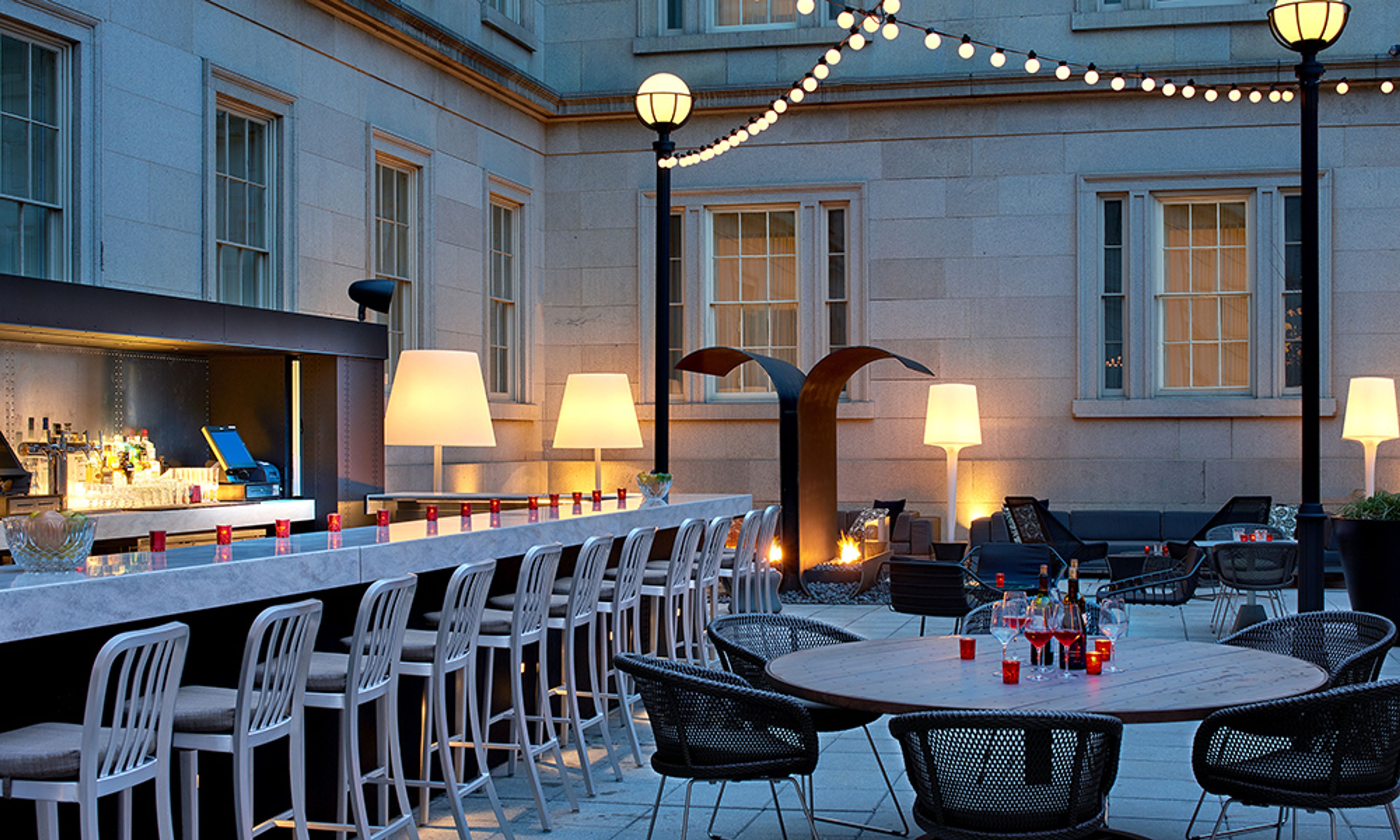 Dirty Habit Courtyard, an event space at Kimpton Hotel Monaco Washington DC