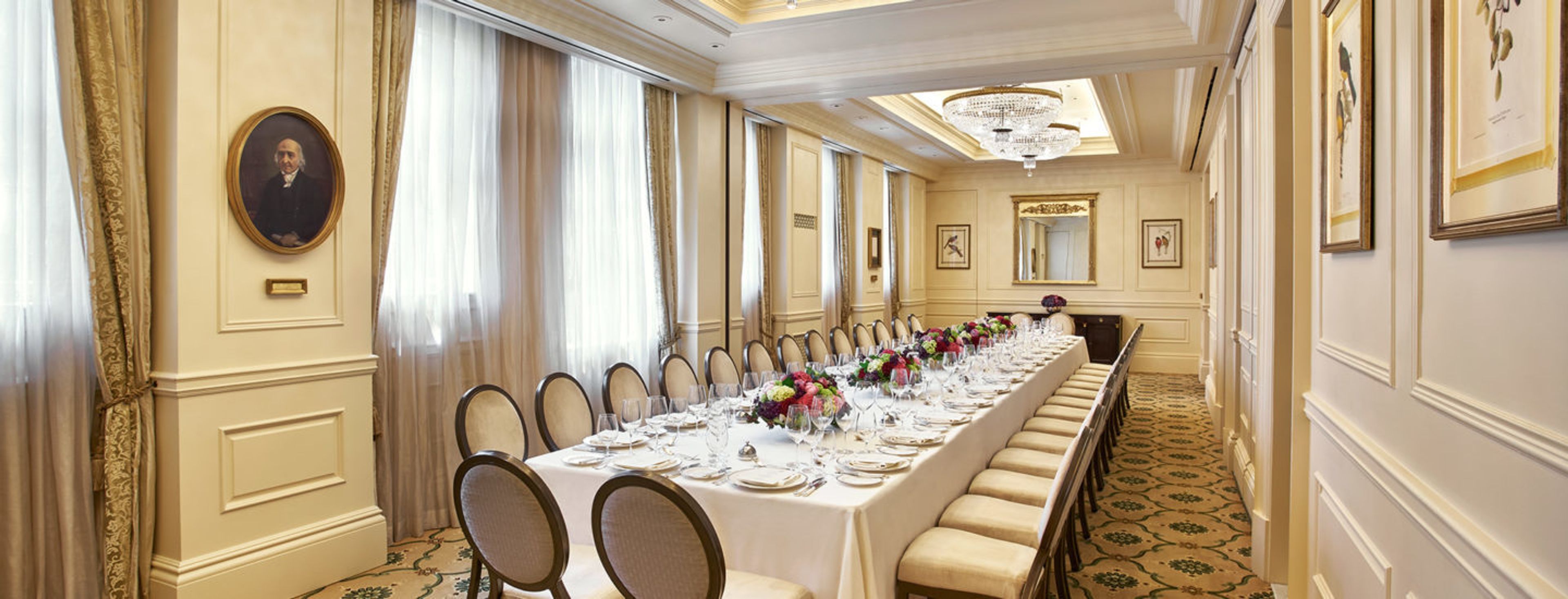 The Gallatin Room, an event space at The Jefferson, Washington, D.C.