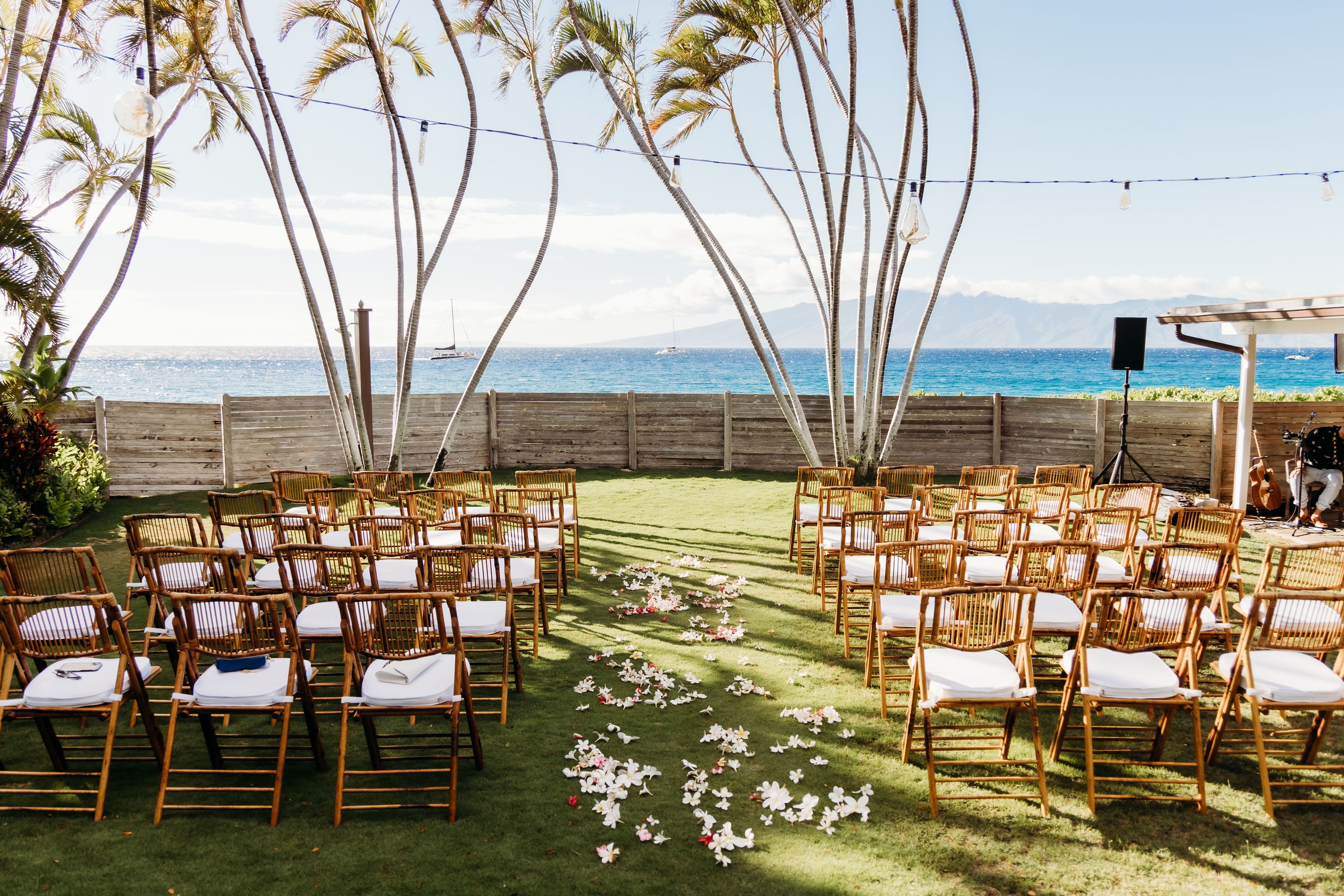 Royal Beach House Suite Lawn, an event space at Royal Lahaina Resort & Bungalows
