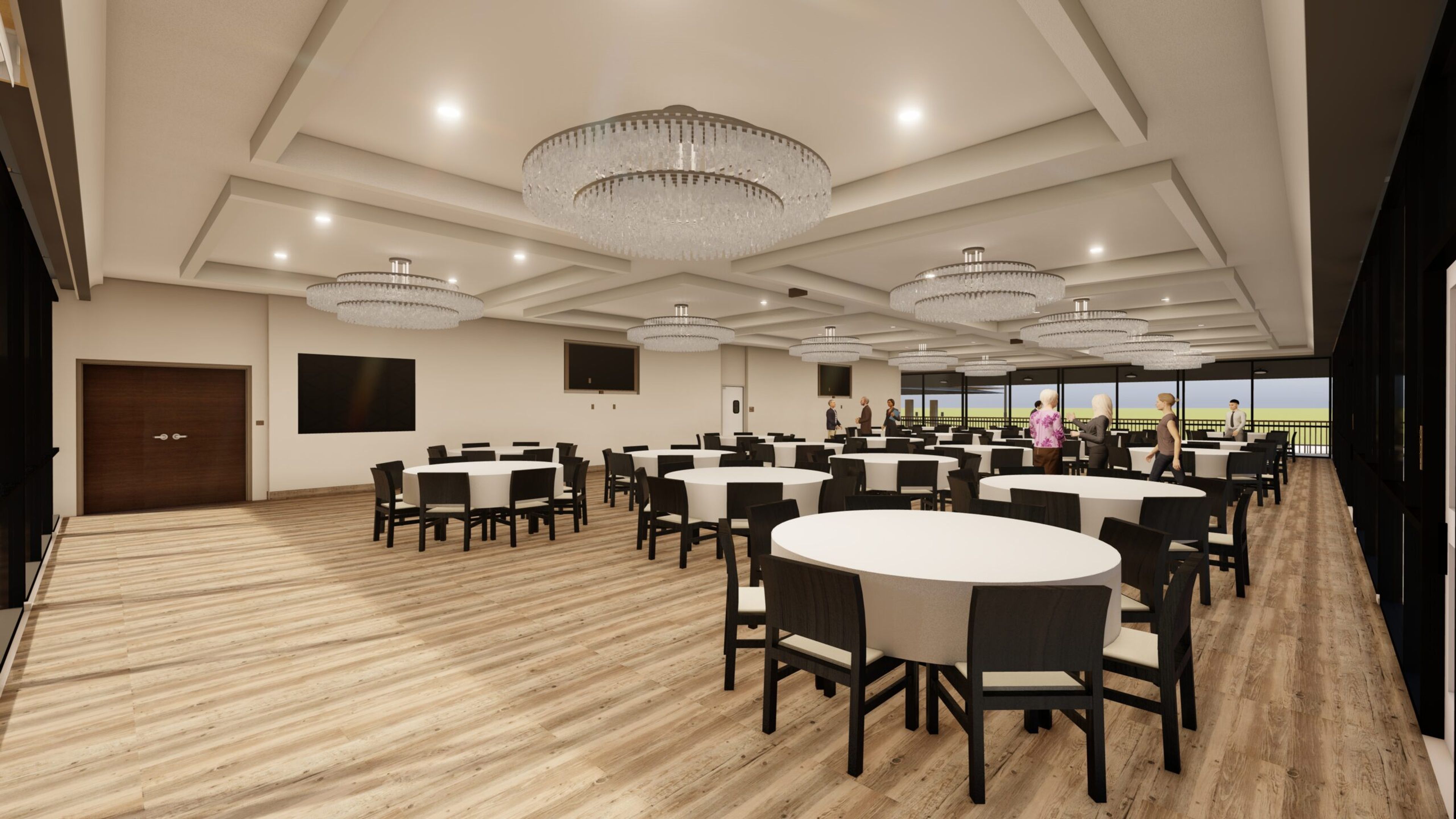 Sunset Ballroom, an event space at Phillips Event Center & City Course at PEC