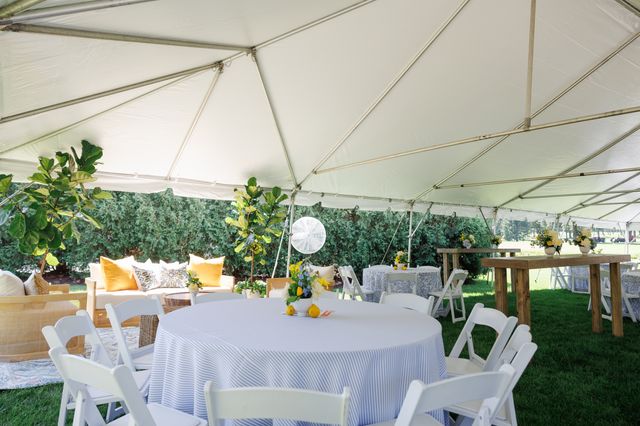 Featured photo from Experience This Charming Riverwoods Luncheon with a Garden Tent and Expansive Golf Course Views