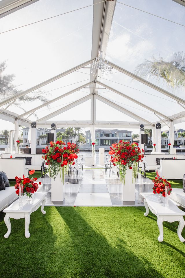 Featured photo from A Bold Red Romance: Striking Waterfront Wedding