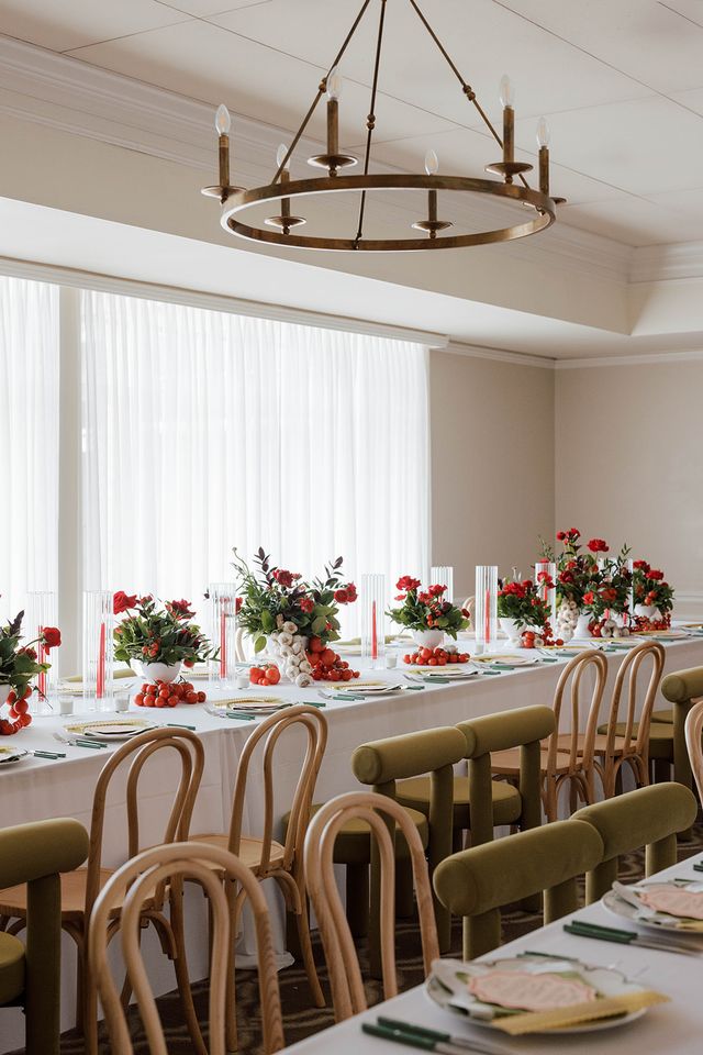 Featured photo from Inside This Italian-Inspired Rehearsal Dinner with Tomato-Red Arrangements at Greenbriar Hills Country Club
