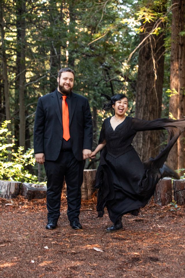 Featured photo from Cozy Halloween-themed Santa Cruz Mountains wedding
