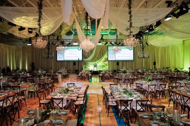 Featured photo from See This Sophisticated Gala Brought to Life with Flowing Fabric and Green Accents at YMCA of the North Shore