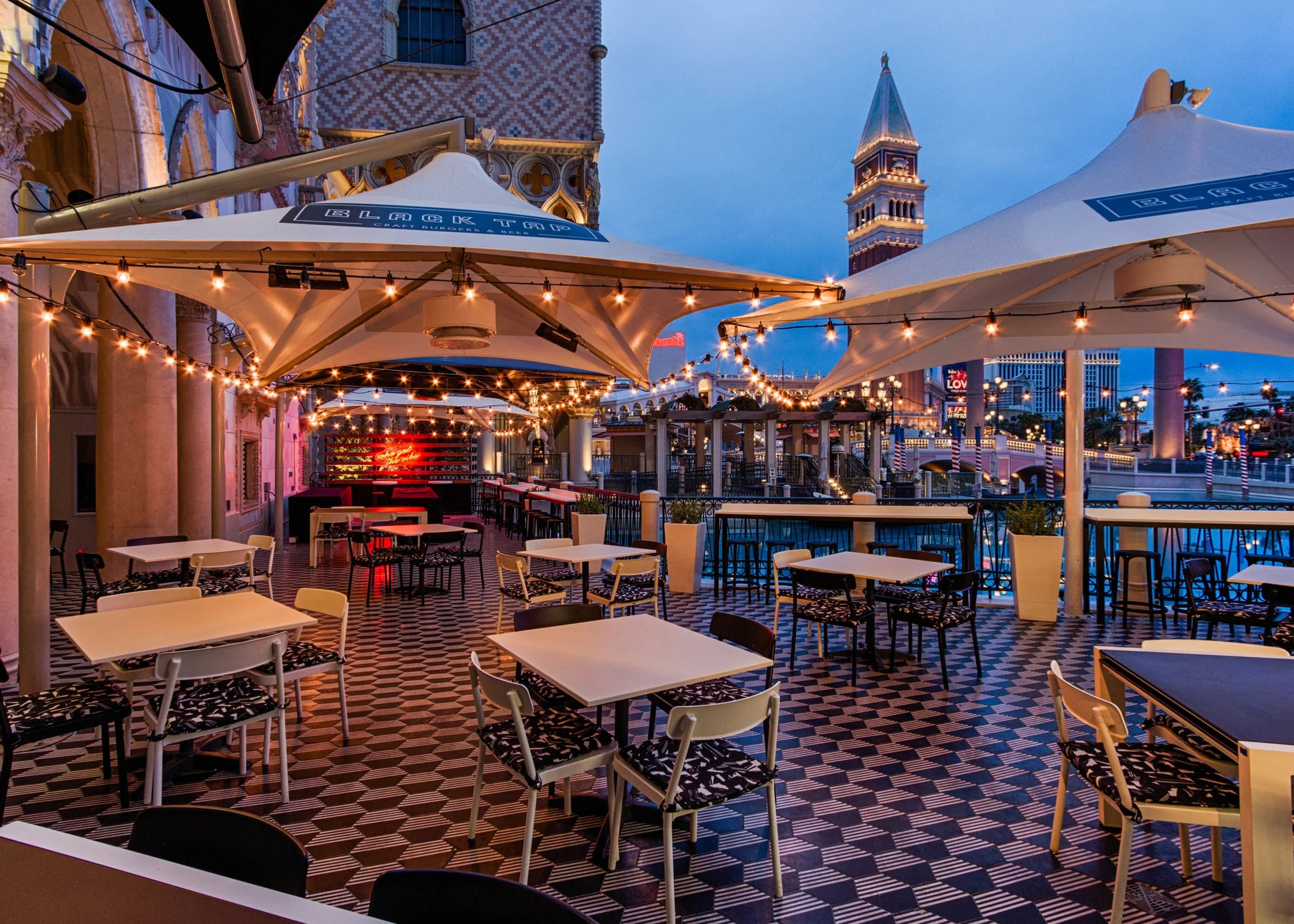 Outdoor Patio (Waterfront), an event space at Black Tap Craft Burgers & Beer Las Vegas