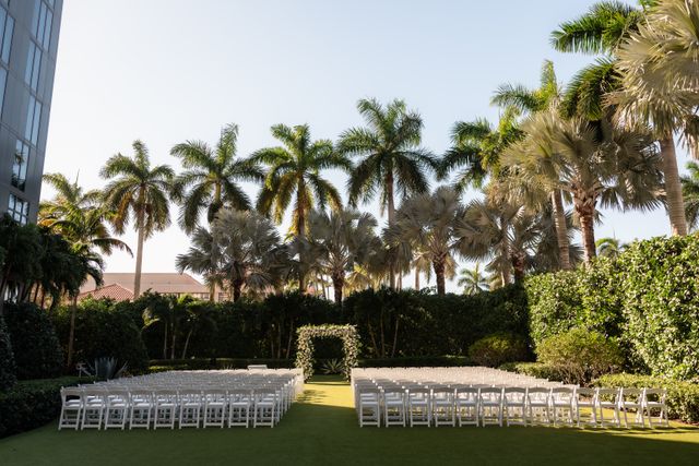 Featured photo from Step Into This Outdoor West Palm Beach Wedding with Tropical Ceremony Views and Suspended Floral Canopies