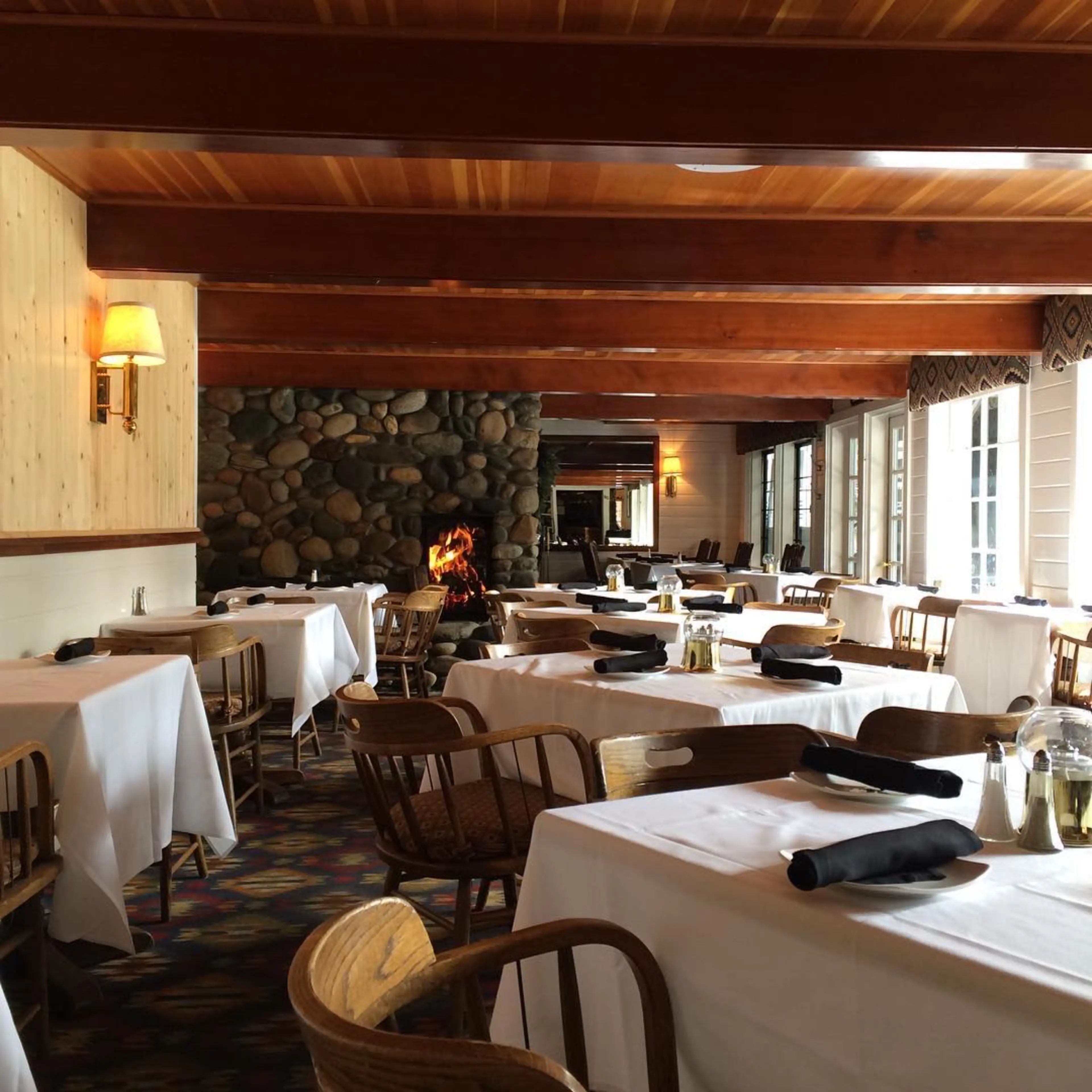 Fireplace Room, an event space at River Ranch Lodge and Restaurant
